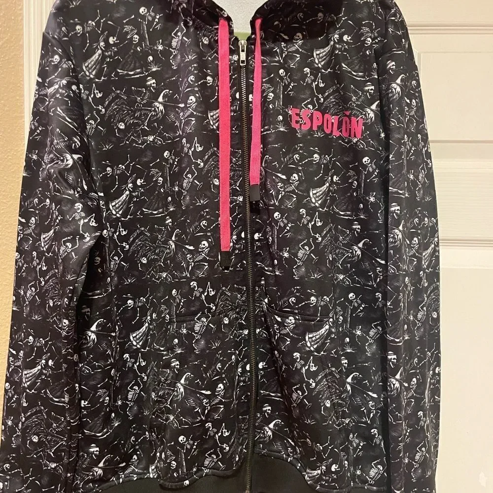 Espolon Dancing Skeletons Zip Up Jacket Mens XL